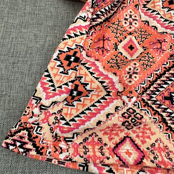 Bobbie Brooks Babydoll Top Pink Tan Orange White Black Small 3/4th Bell Sleeves - Picture 11 of 12